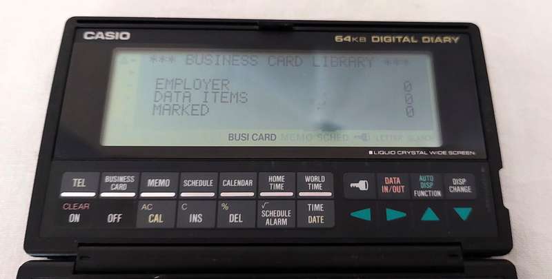 Vintage CASIO Digital Diary SF - 7500