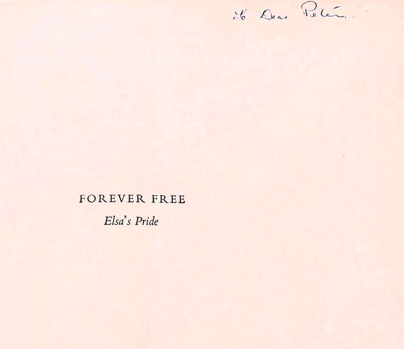 Trilogy - Born Free/ Living Free/ Forever Free - Elsa - Joy Adamson