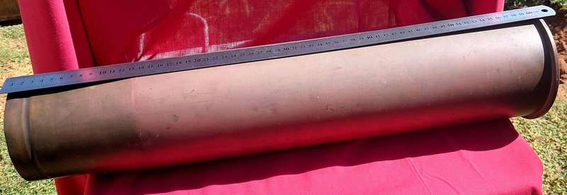 Vintage Brass Shell Casing -M490 / 105 mm (4,1 inch) Heat