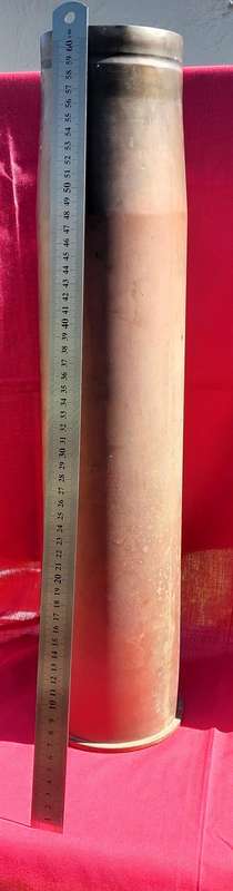 Vintage Brass Shell Casing -M490 / 105 mm (4,1 inch) Heat