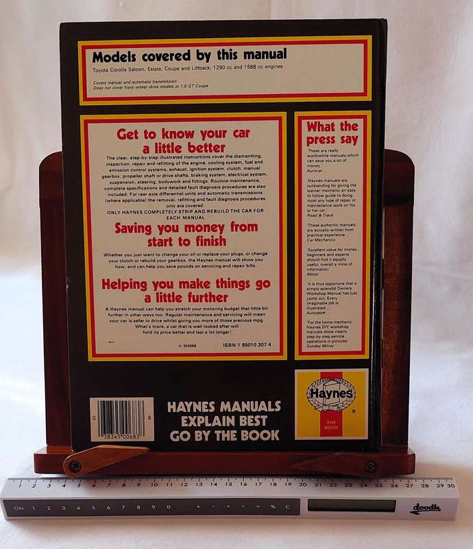 Toyota Corolla (1980 -Aug 1983) All models & 1980 to 1985 only - Workshop Manual - Haynes (683)