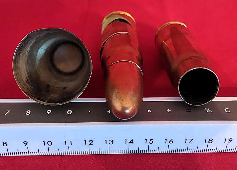 Rhodesian Trench Art - Set of 3 off 20mm- MG 157 - Brass Shells