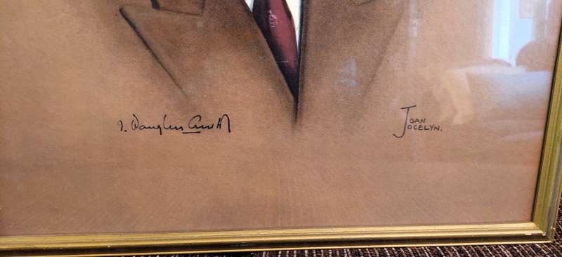 Portrait print of Ian Smith by Joan Jocelyn from the 1970s