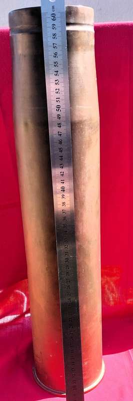 Vintage Brass Shell Casing -M490 / 105 mm (4,1 inch) Heat