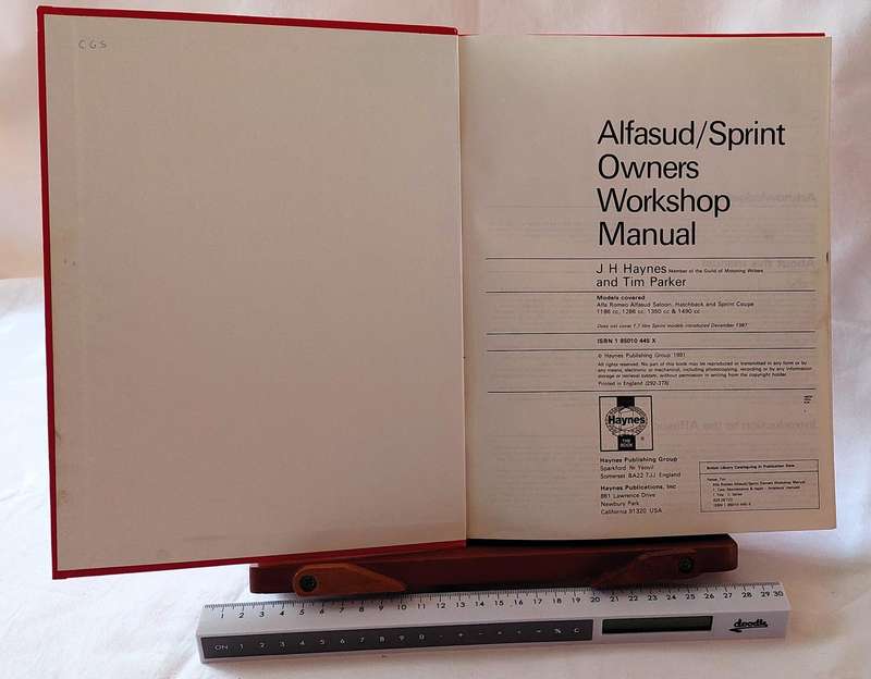 Alfa Romeo Alfasud / Sprint (1974 - 1988) - Workshop Manual - Haynes(292)
