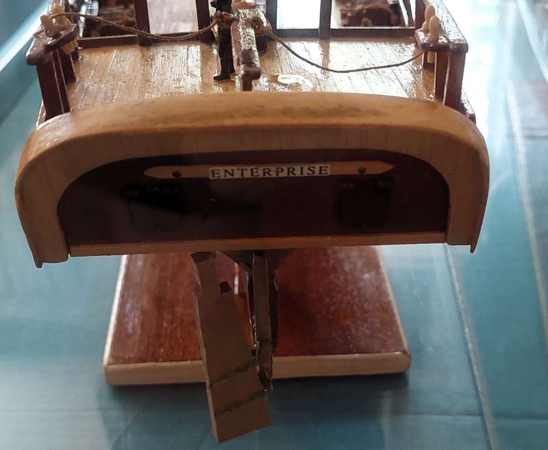 USS "Enterprise" schooner (1799) - Tall ship model housed in a glass case