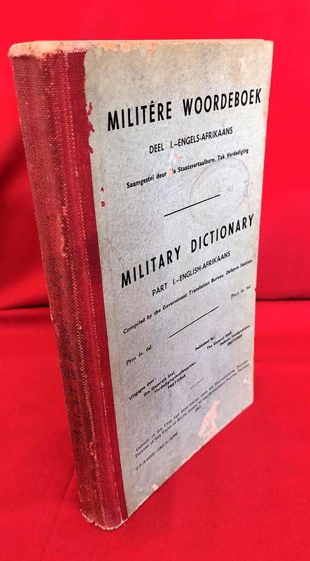 Rare Military Dictionary Part 1 - English - Afrikaans dated 1941