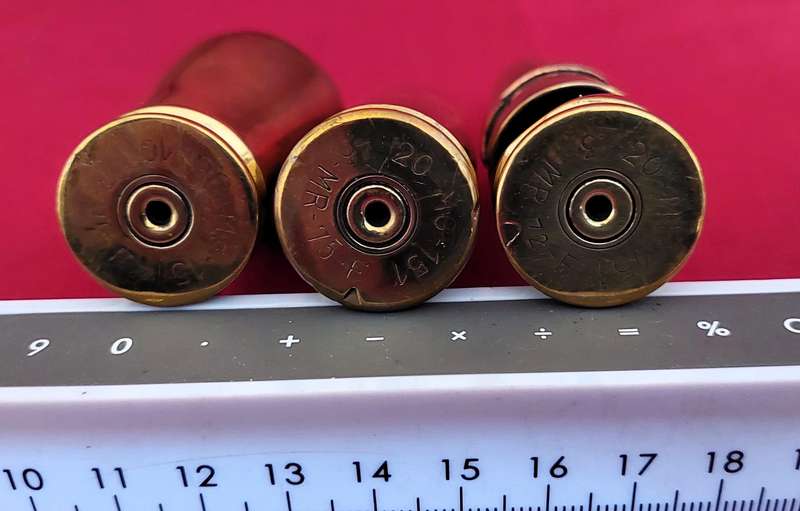 Rhodesian Trench Art - Set of 3 off 20mm- MG 157 - Brass Shells