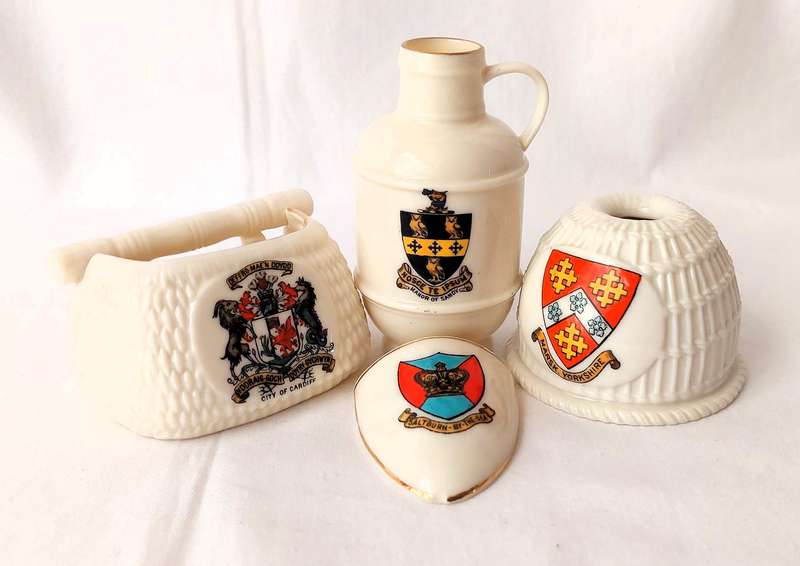 4 Off - Collectable Miniature Crested China Models by W H Goss