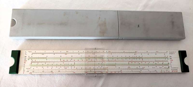 Vintage collectable Faber-Castell 52/82 slide rule with the original casing - Made in Switzerland