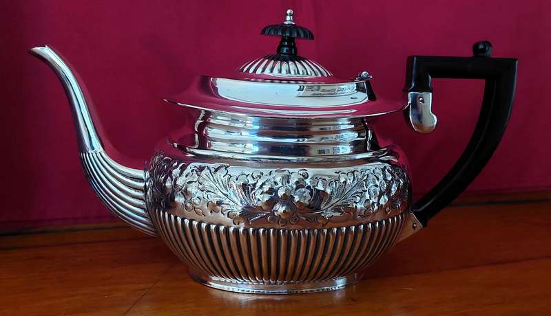 Vintage Hand chased - Set of 4 Vintage Sheffield Cameo EPNS Tea & Coffee Set
