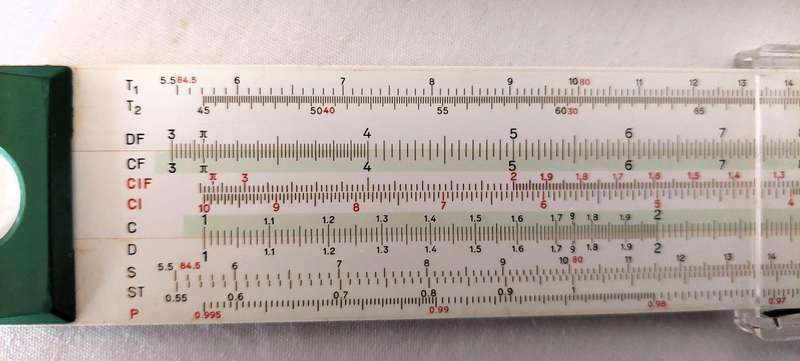 Vintage collectable Faber-Castell 52/82 slide rule with the original casing - Made in Switzerland