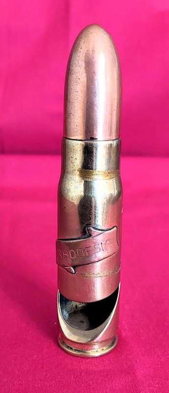 Rhodesian Trench Art - Set of 3 off 20mm- MG 157 - Brass Shells