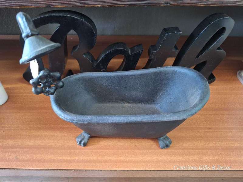 Miniature Vintage Cast Iron Bathtub