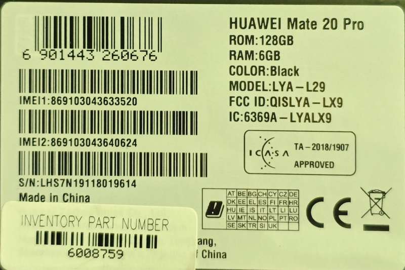 Huawei Mate 20 Pro 6/128GB