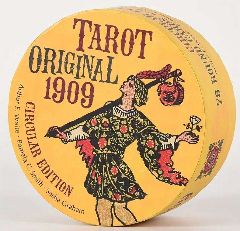 TAROT ORIGINAL 1909 CIRCULAR EDITION STANDARD LARGE ROUND CARDS DECK & BOOK SET