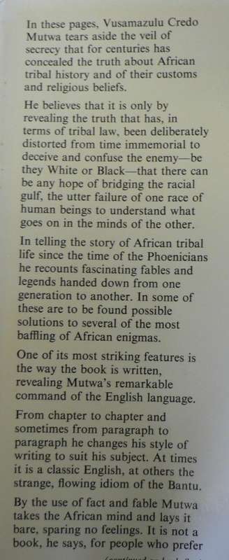Indaba my Children by Credo Mutwa (African legends and customs)