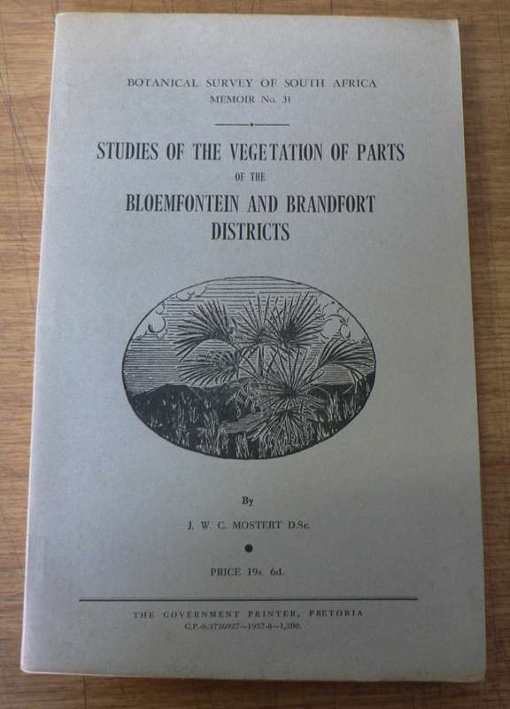 Studies of the vegetation of parts of the Bloemfontein and Brandfort districts