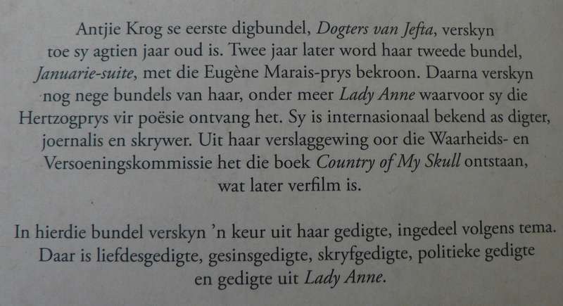 Digter wordende, 'n keur uit die gedigte van Antjie Krog (digbundel)