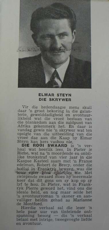 Versamelbare Afrikaanse Hardeband: Die rooi swaard deur Elmar Steyn