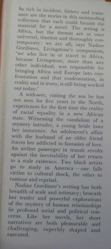 Livingstone's companions by Nadine Gordimer