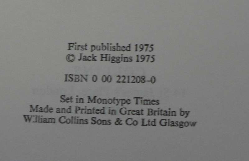 The Eagle has landed by Jack Higgins(first edition 1975)