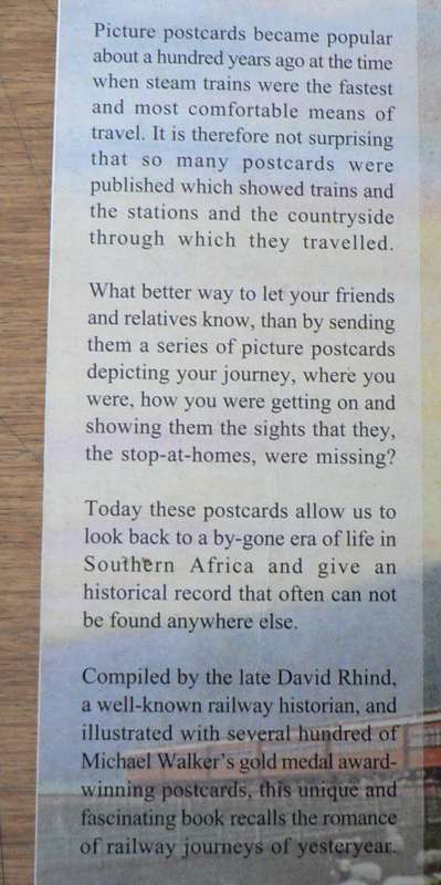 Historical Railway postcard journeys in South Africa (softcover)