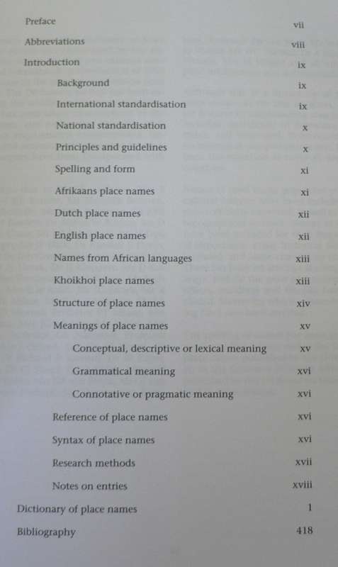 Dictionary of South African place names by P.E. Raper