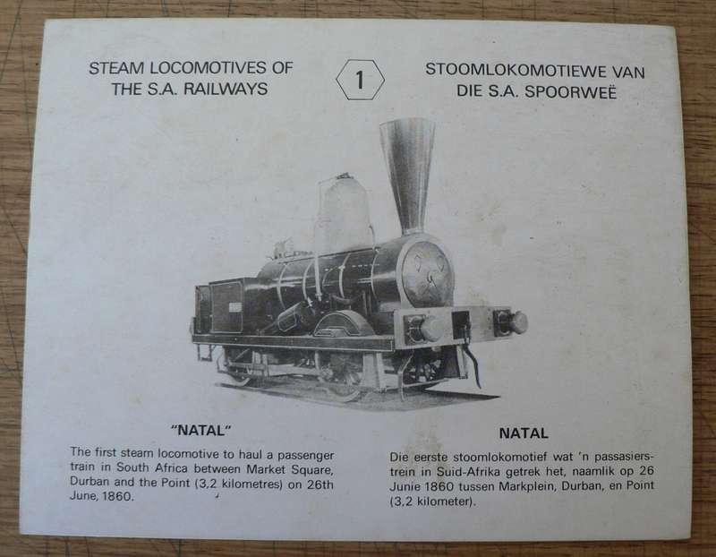 Set of 60 South African steam locomotive postcards (full set/ SA railway museum)