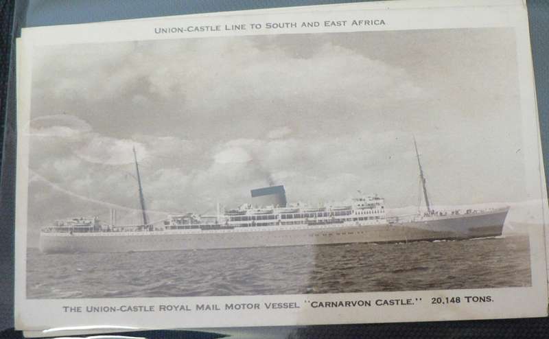 128 Union Castle line/ other mailships postcards (some colour but mostly b/w)