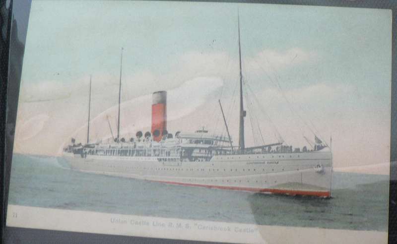 128 Union Castle line/ other mailships postcards (some colour but mostly b/w)