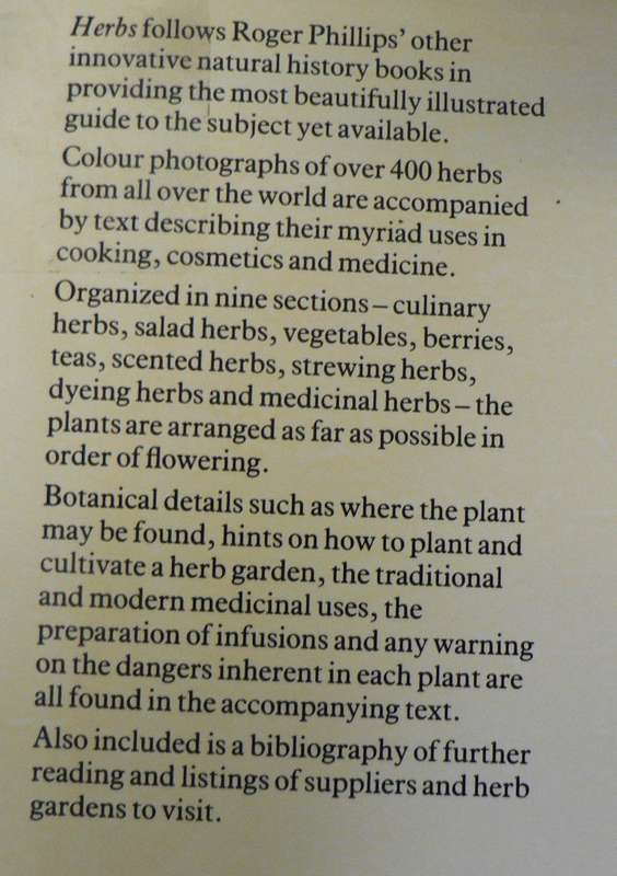 Herbs by Roger Phillips and Nicky Foy(for cookery, health and beauty)