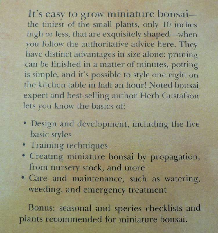 Miniature Bonsai by Herb L. Gustafson