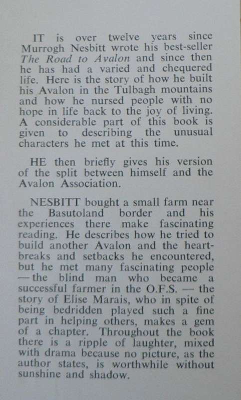 Avalon adventure by Murrogh de B. Nesbitt(farming history in Tulbagh and later Ficksburg areas)
