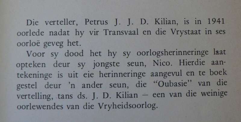 Laat ons veg deur J.D. Killian(Anglo-Boereoorlog herinneringe)