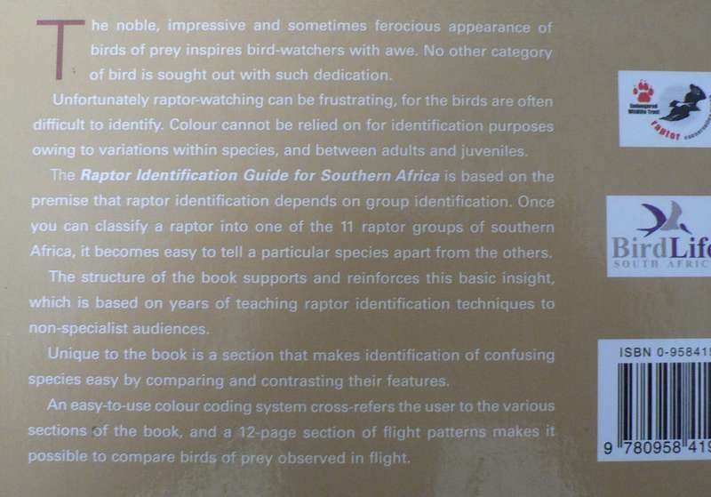 Raptor identification Guide for Southern Africa by Oberprieler and Cillie