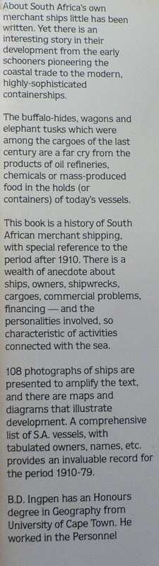 2 x SA maritime history books(beautiful SA shipping history)