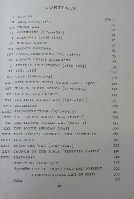 Union-Castle chronicle by Marischal Murray (beautiful SA shipping history)
