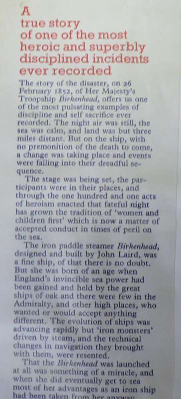 Drums of the Birkenhead by David Bevan