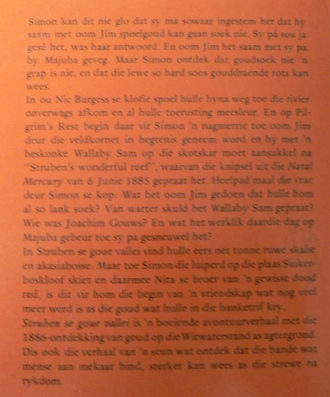 Struben se goue vallei deur John Coetzee(kinderboek uit die pionierstydperk/goudstormloop)