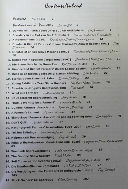 A history of farming in the greater Dundee Area (Natal farming/regional history)