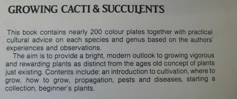 Growing Cacti and Succulents in the Southern Hemisphere by W. and S. Harland
