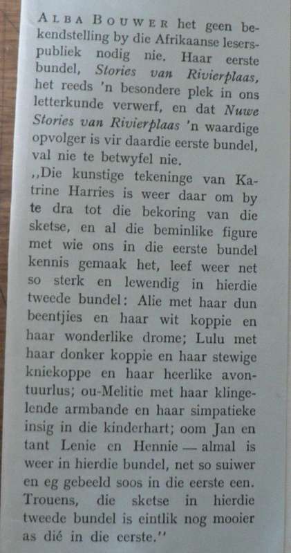 Nuwe stories van Rivierplaas deur Alba Bouwer