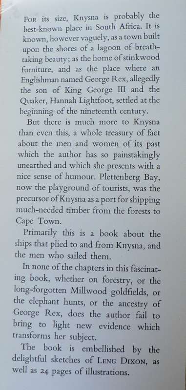 Timber and Tides, the story of Knysna and Plettenberg Bay by Winnifred Tapson