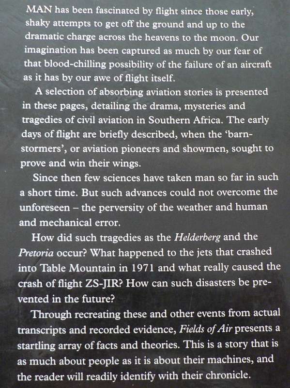 Fields of air by James Byrom ( South African aviation triumphs, tragedies and mysteries)