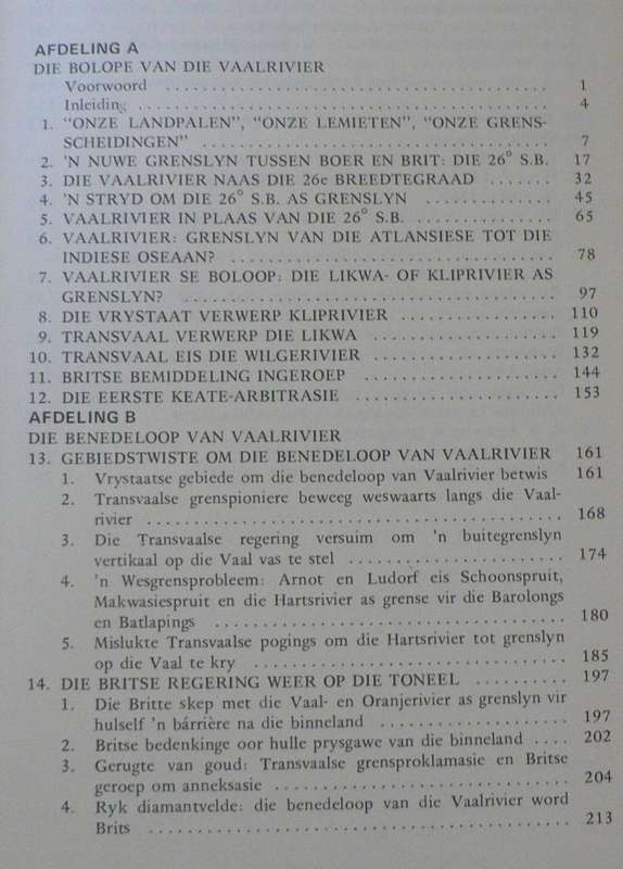 Vaalrivier, omstrede grenslyn deur F.A van Jaarsveld( ZAR en Vrystaat geskiedenis)