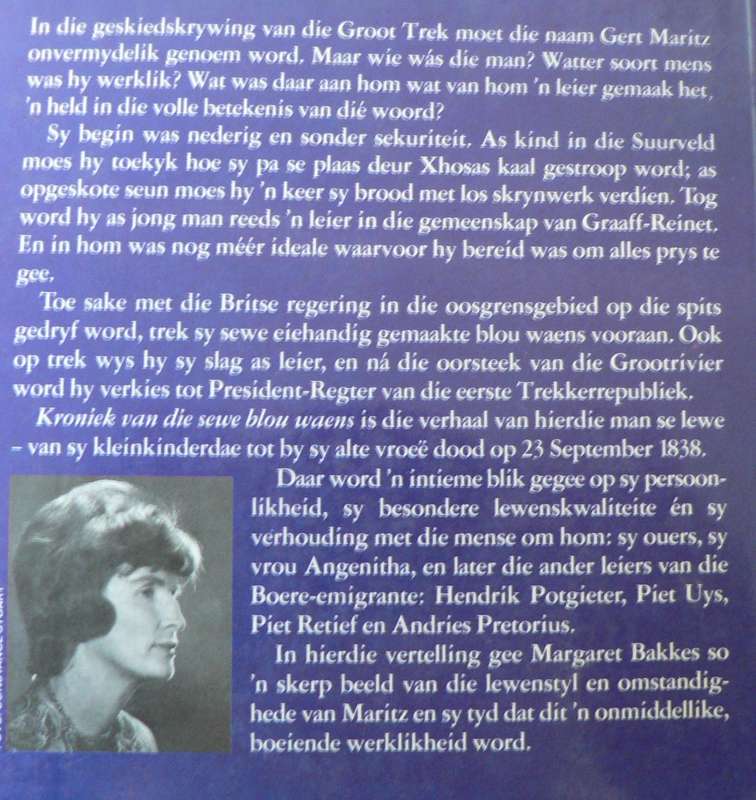 Kroniek van die sewe blou waens deur Margaret Bakkes (die kort lewe van Gert Maritz)