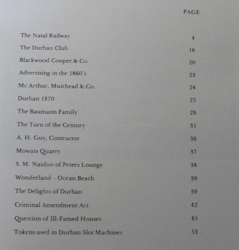 The Tokens of Natal by Pat Moran (part1 Durban)
