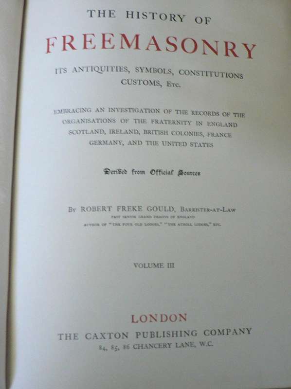 The History of Freemasonry by Robert Freke Gould vol III only
