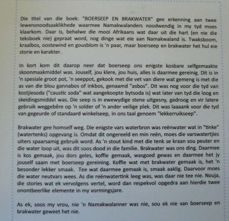 Boerseep en Brakwater deur Jasper Niewoudt (pragtige Namakwaland stories)